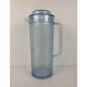 Tupperware 2 Quart Clear Blue Preludio Acrylic Picher Lid Stirrer Vintage Rare